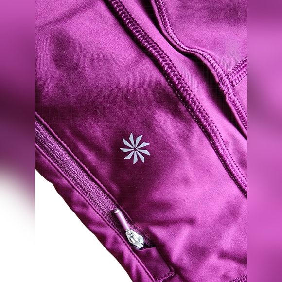 Athleta Purple Leggings Side Pocket Stash - Picture 3 of 9